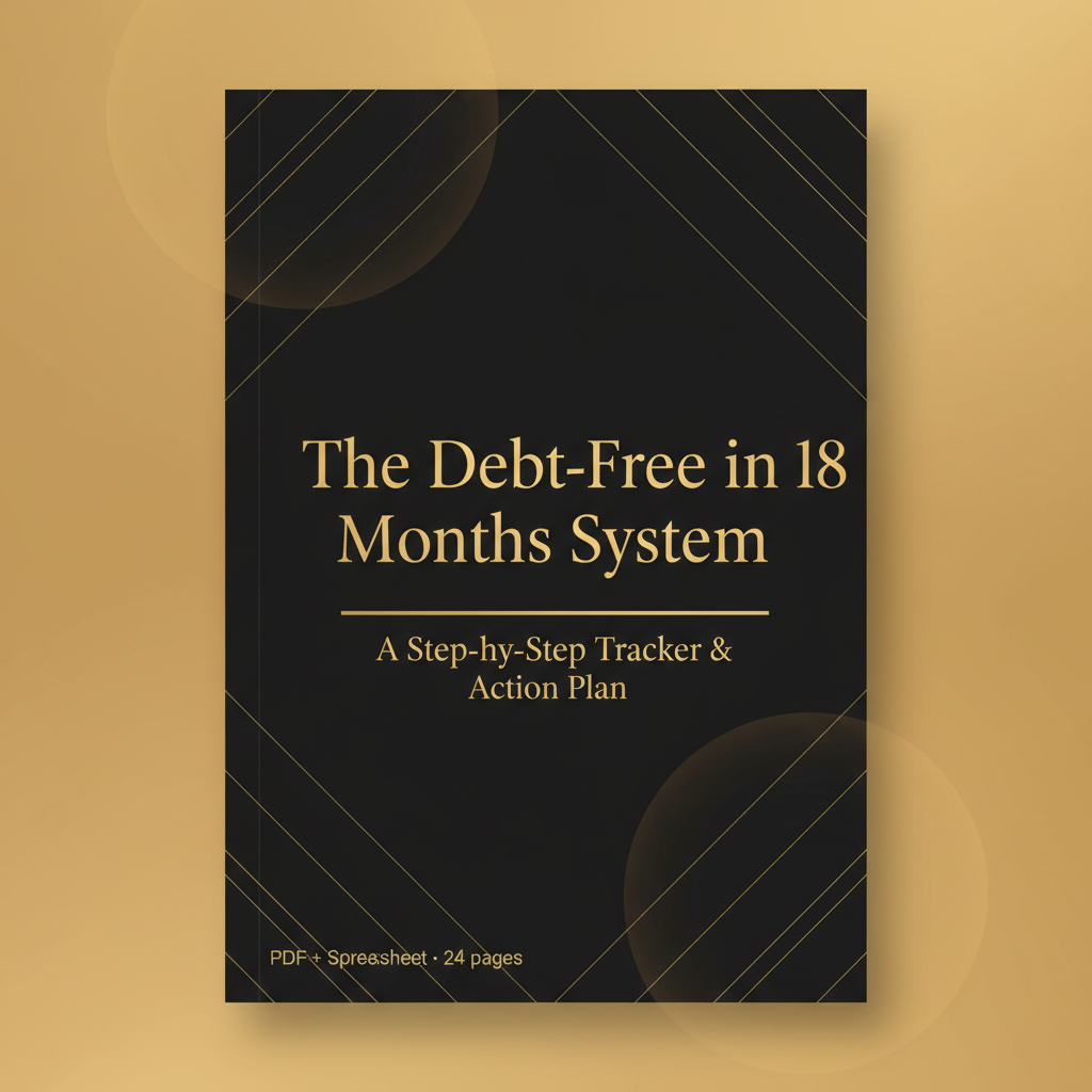 The Debt-Free in 18 Months System — example digital product cover
